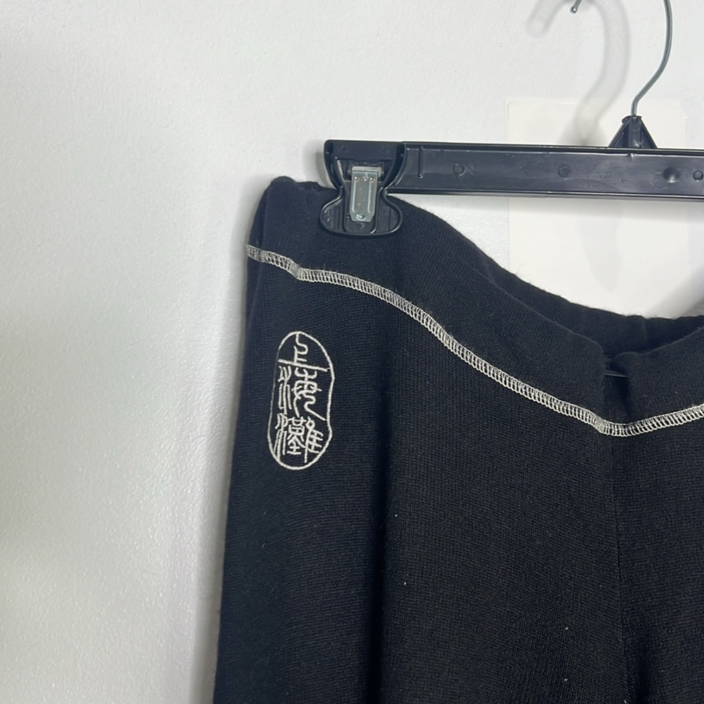 Shanghai tang black knot pants silk and cashmere size XL - Picture 2 of 7